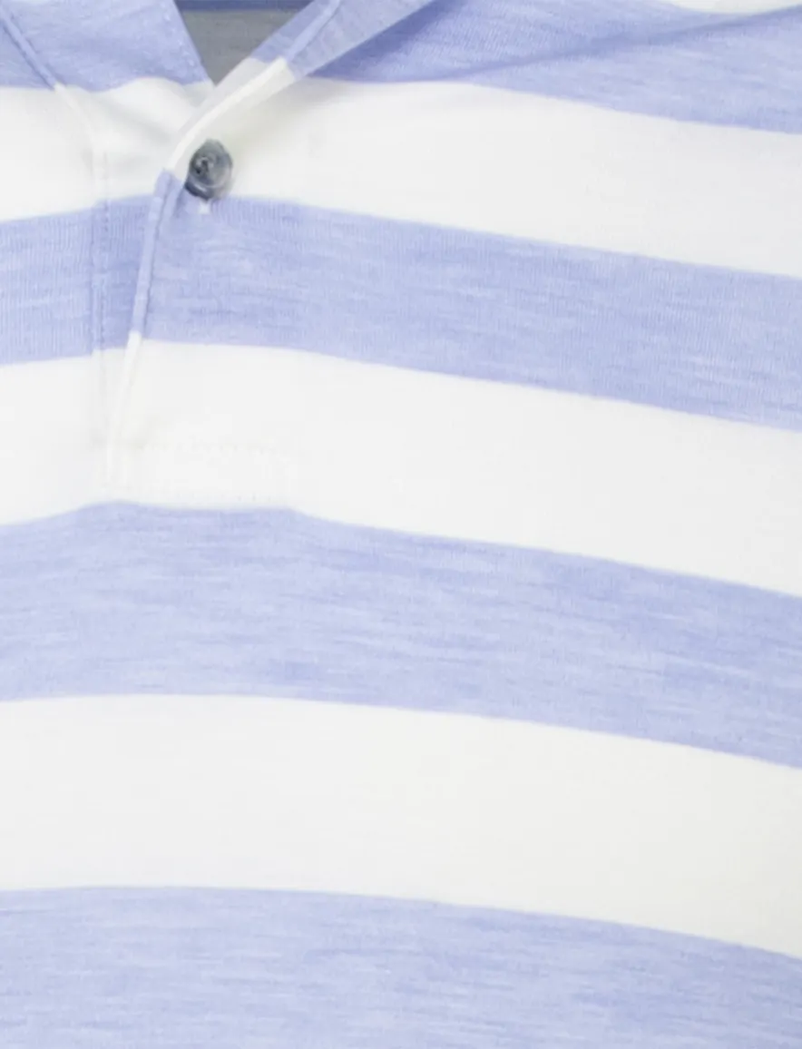 Paul & Shark polo wit blauw gestreept jersey