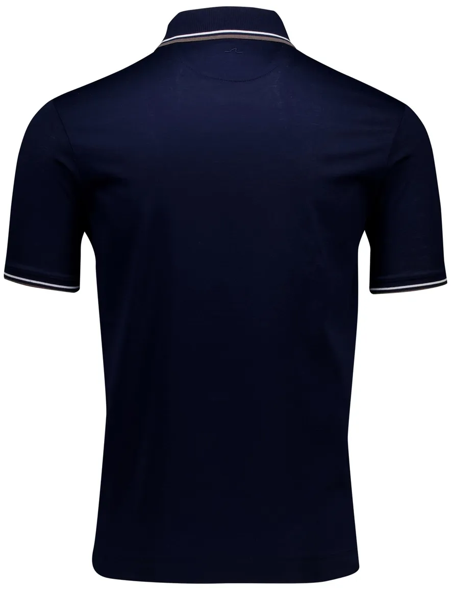 Paul & Shark polo blauw jersey 3 knoops