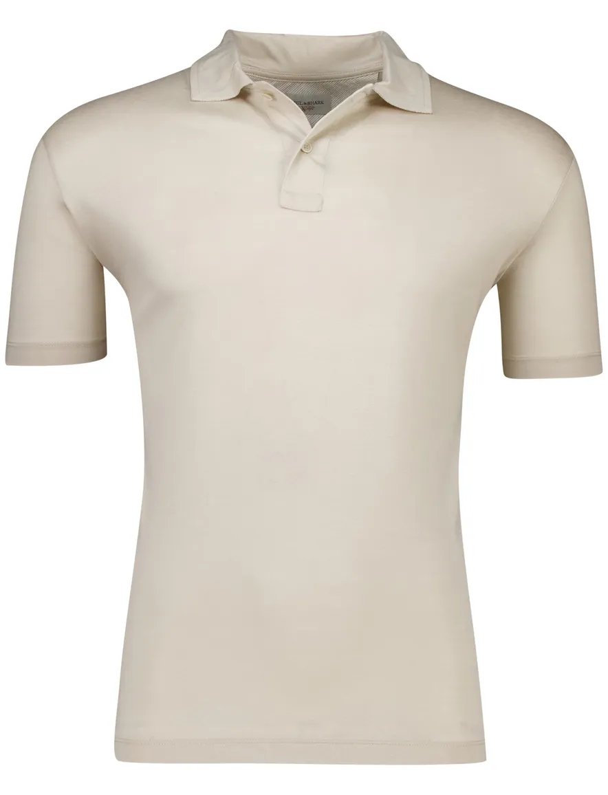 Paul & Shark polo beige extra soft korte mouw jersey
