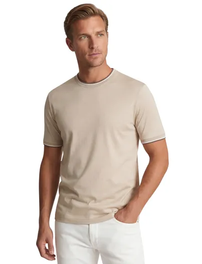 Paul & Shark Paul & Shark Knitted Cotton t-shirt beige