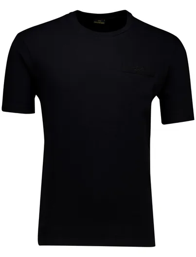 Paul & Shark Paul & Shark t-shirt zwart effen met detail