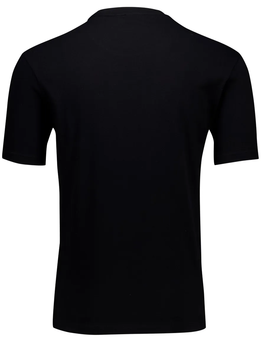 Paul & Shark t-shirt zwart effen met detail