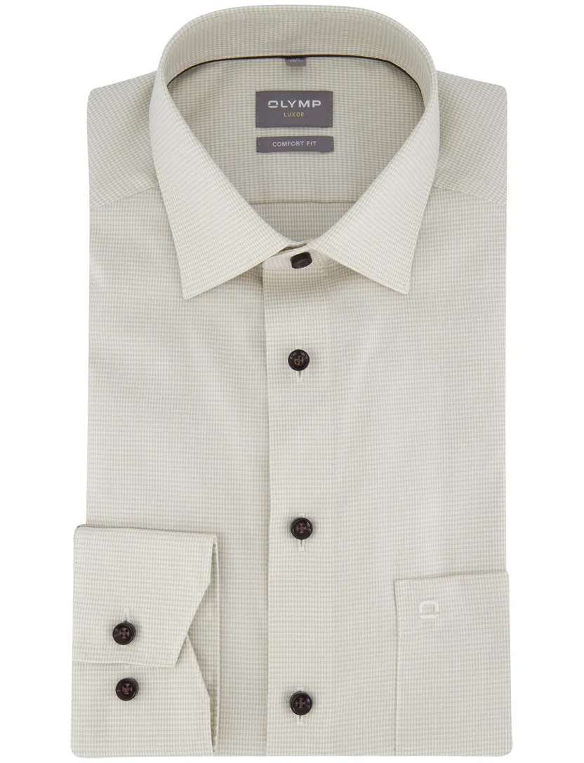 Olymp Shirt dress ml 5 beige lange mouw