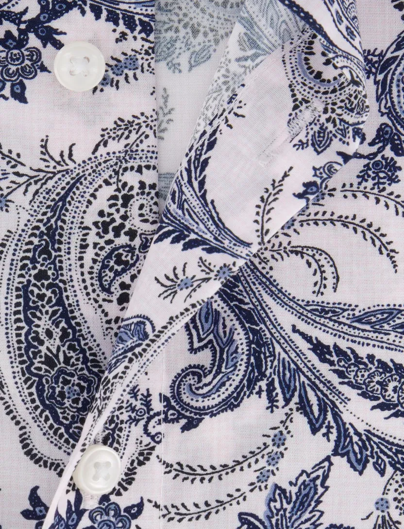 Olymp overhemd roze geprint witte knoop