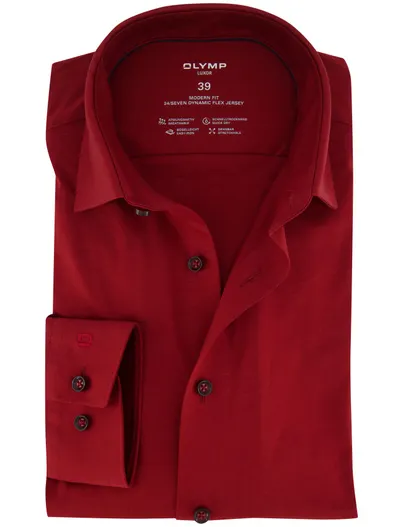 Olymp Olymp Luxor Modern Fit business overhemd rood