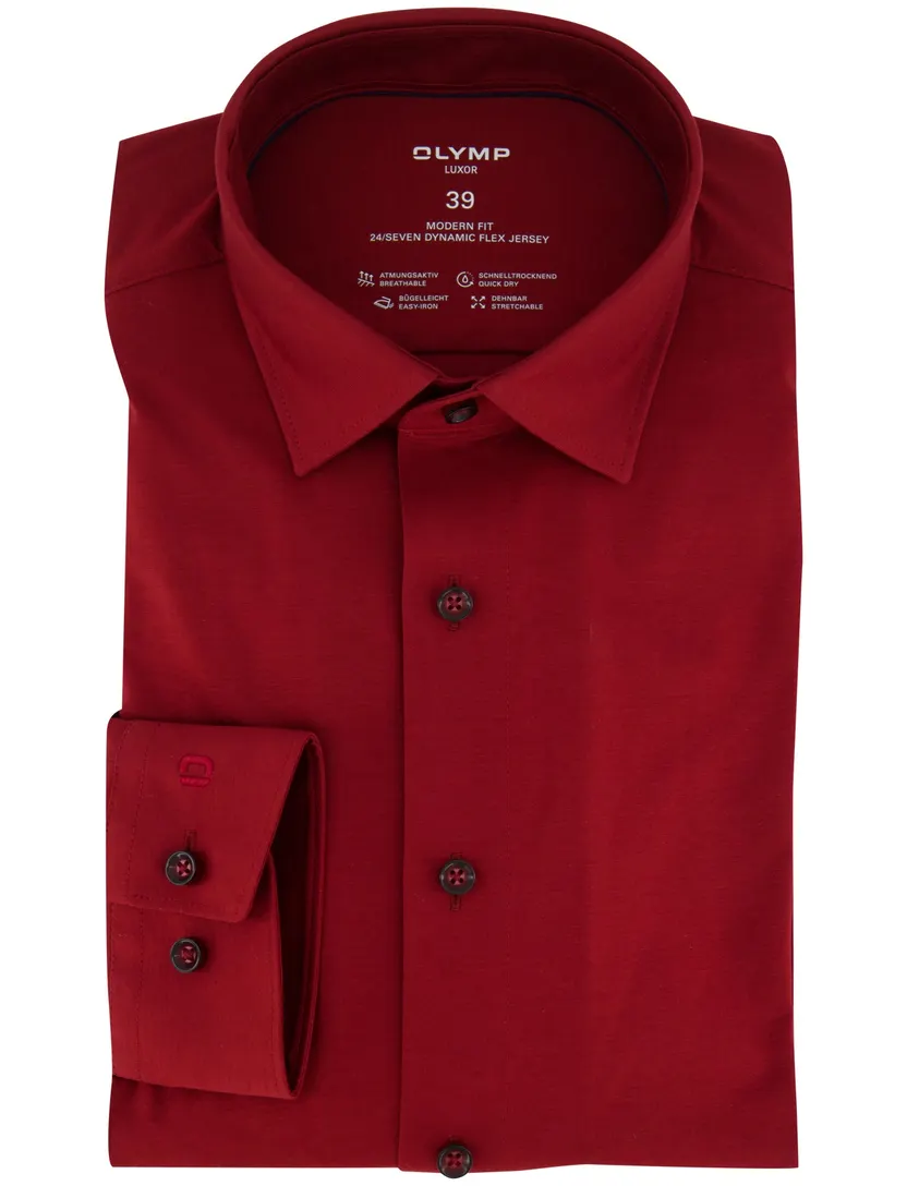 business overhemd Olymp Luxor Modern Fit rood