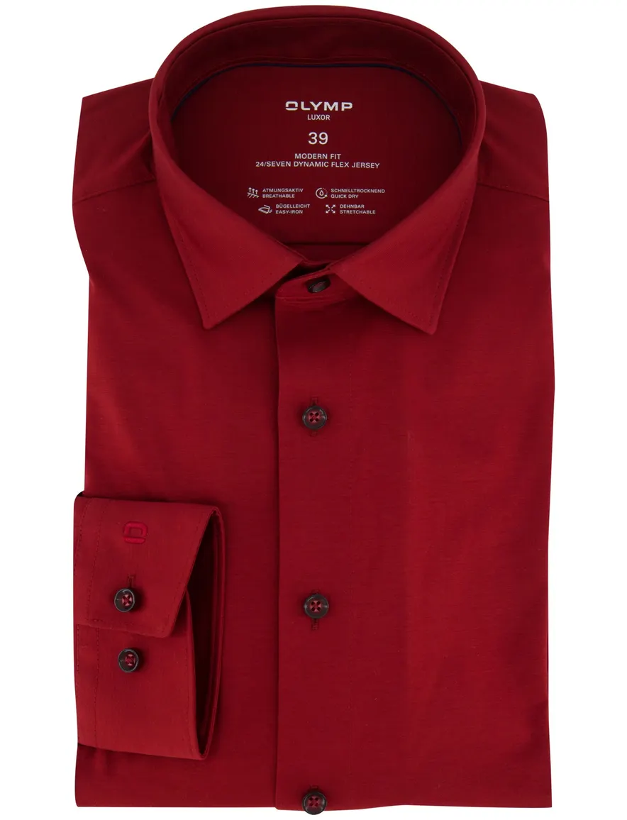 business overhemd rood Olymp Luxor Modern Fit
