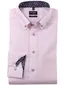 effen roze Olymp overhemd button down met borstzak