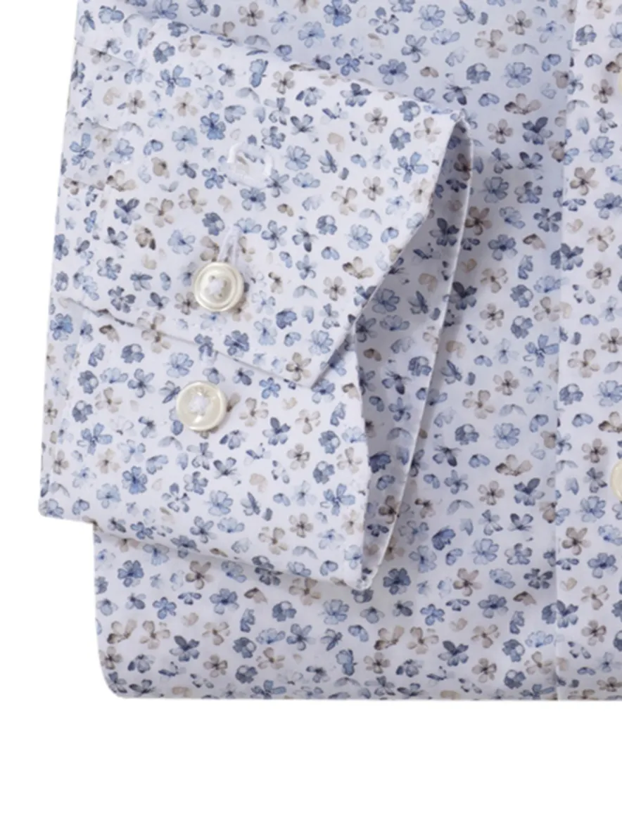 charmant Olymp overhemd lichtblauw geprint Modern Fit