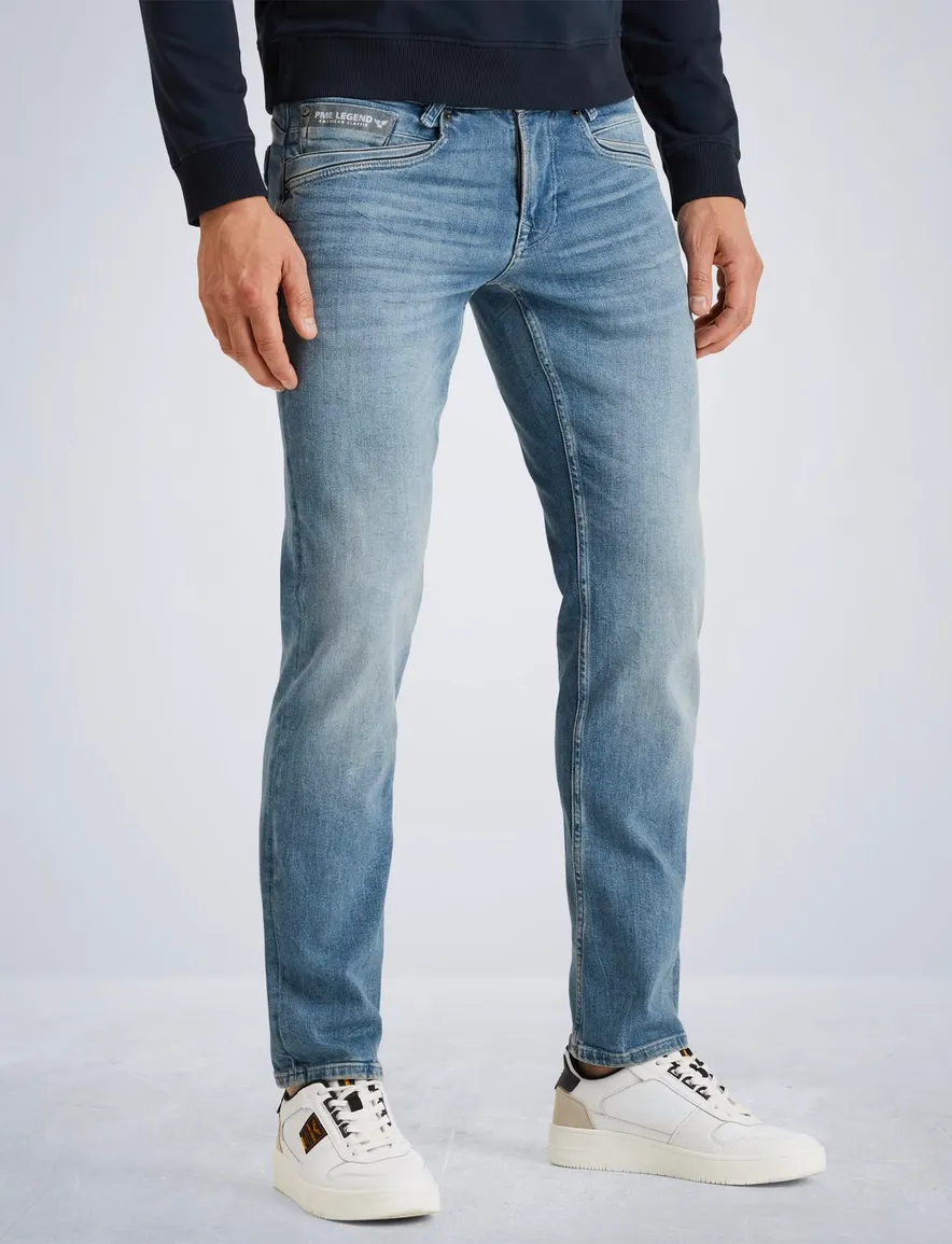 PME Legend Skyrak jeans regular fit denim blauw 5-pocket