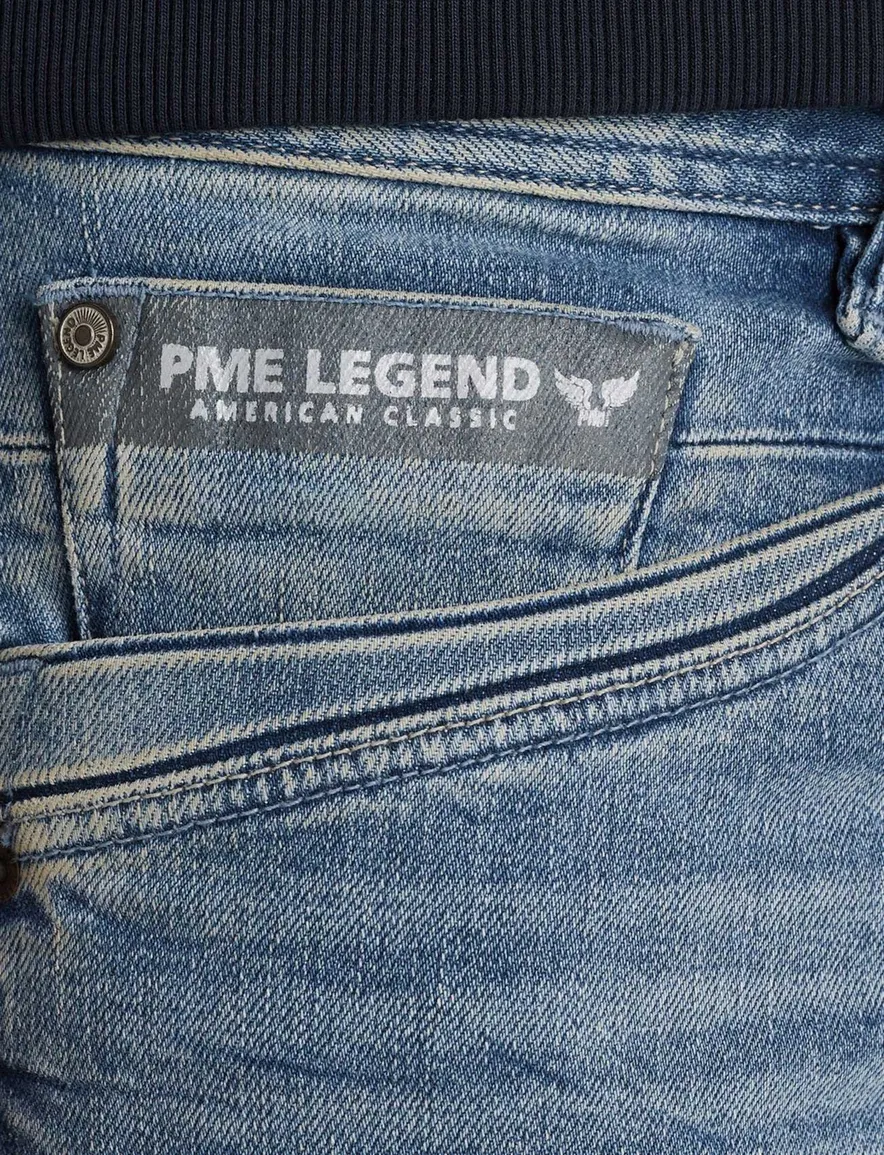 PME Legend Skyrak regular fit denim blauw