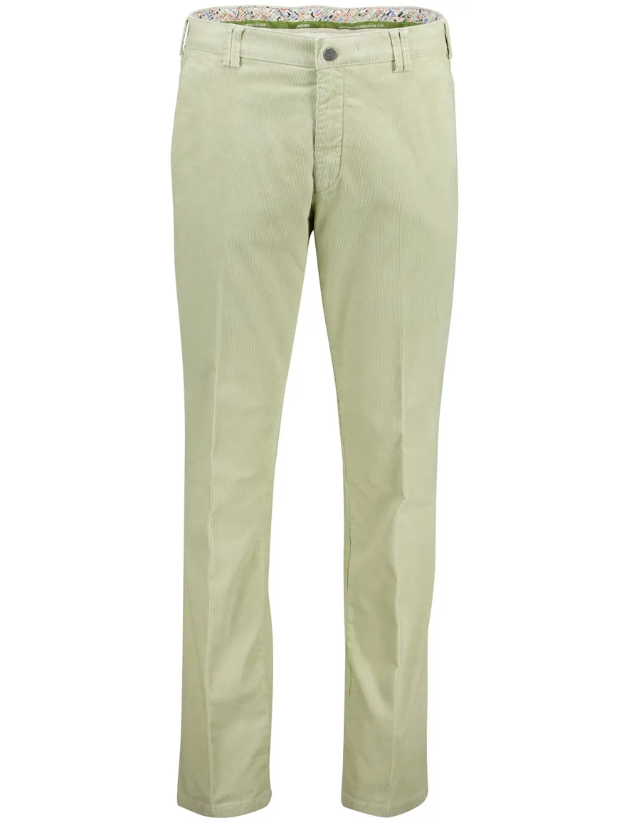 Meyer Pantalon groen corduroy chino