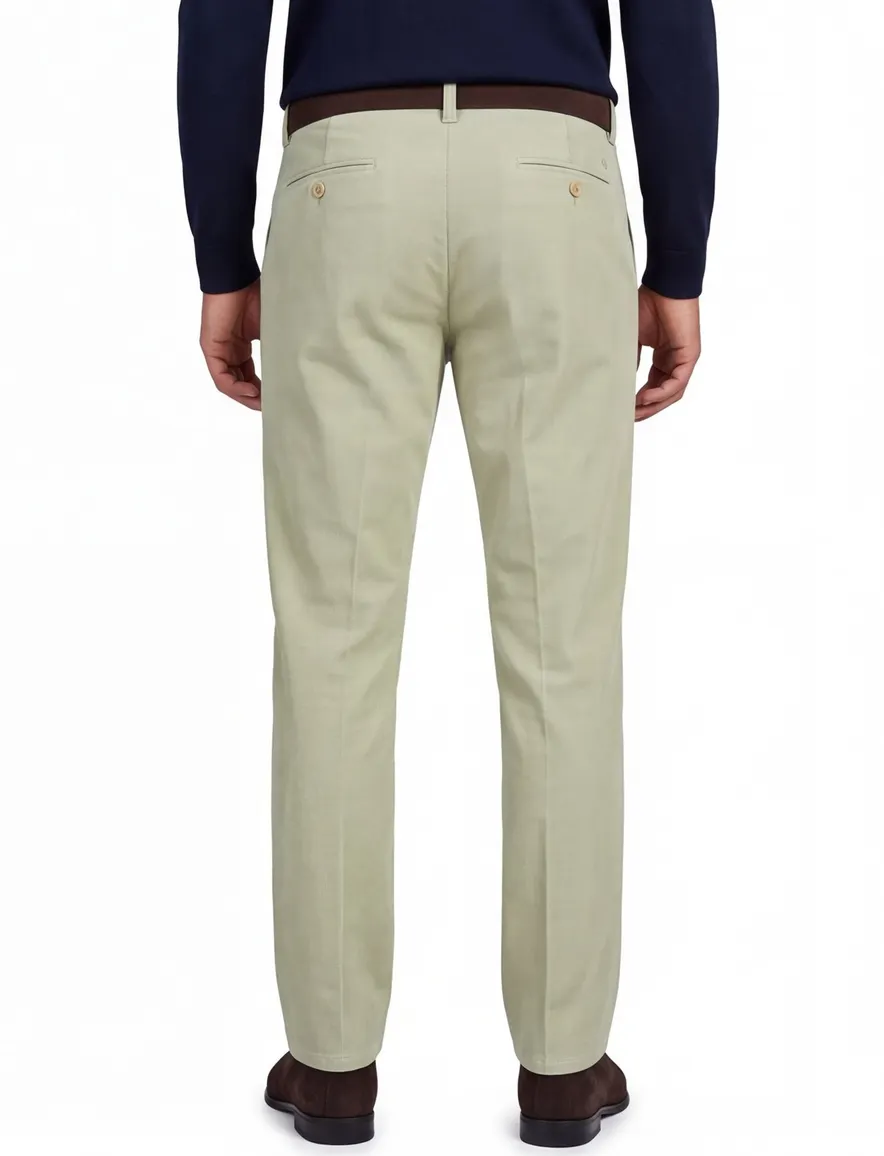 Meyer Pantalon groen corduroy chino