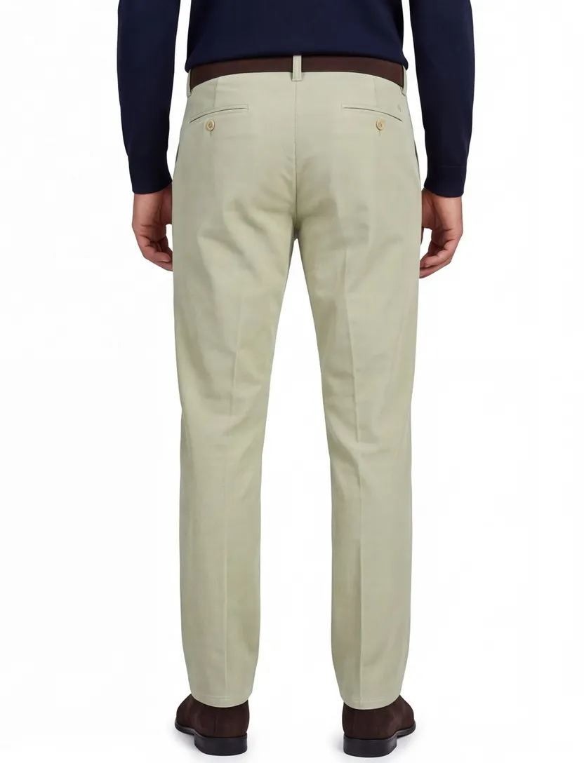Meyer Pantalon groen corduroy rib