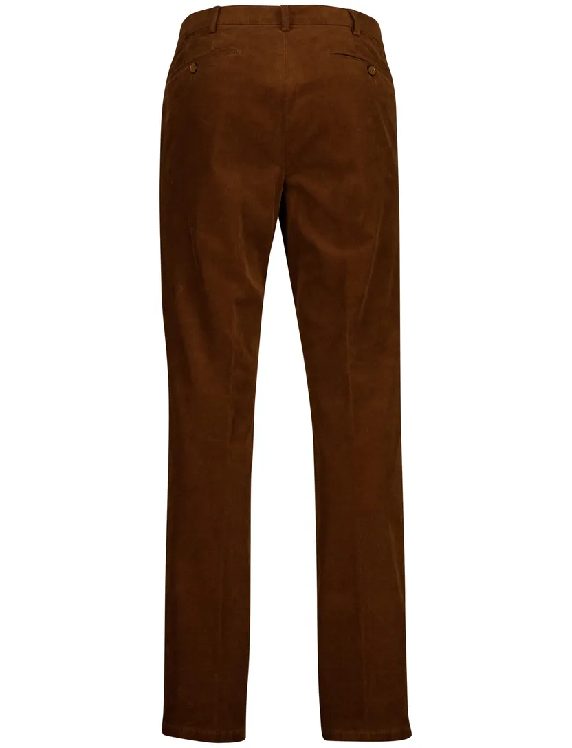 Meyer Pantalon bruin effen corduroy