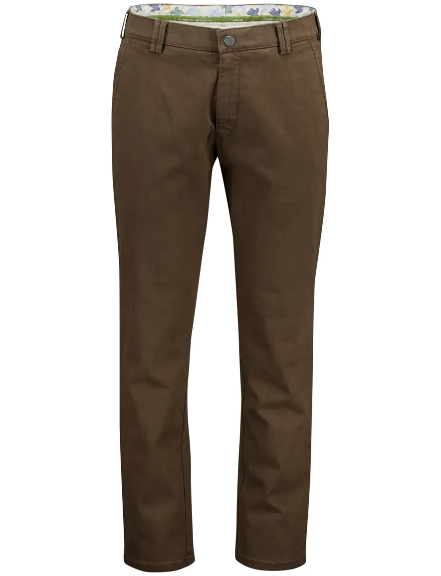Meyer Pantalon bruin effen RIO chino