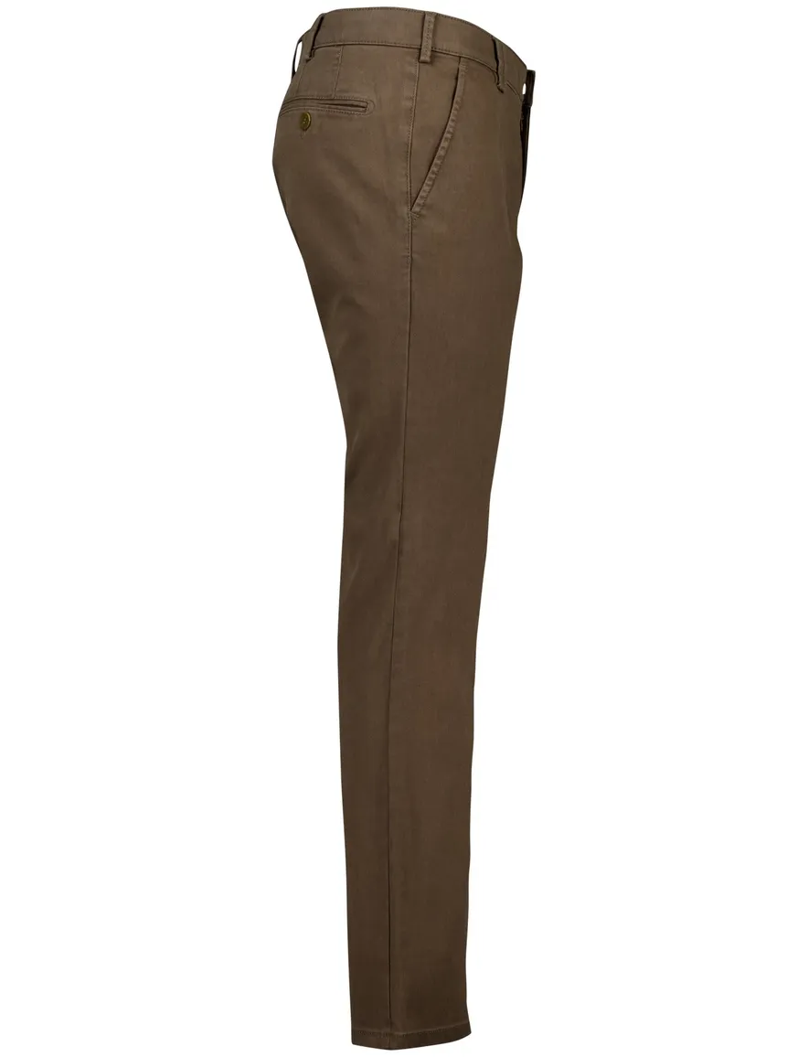 Meyer Pantalon bruin effen RIO chino