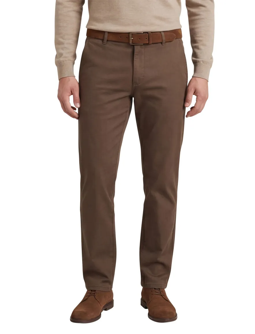 Meyer Pantalon bruin effen RIO chino