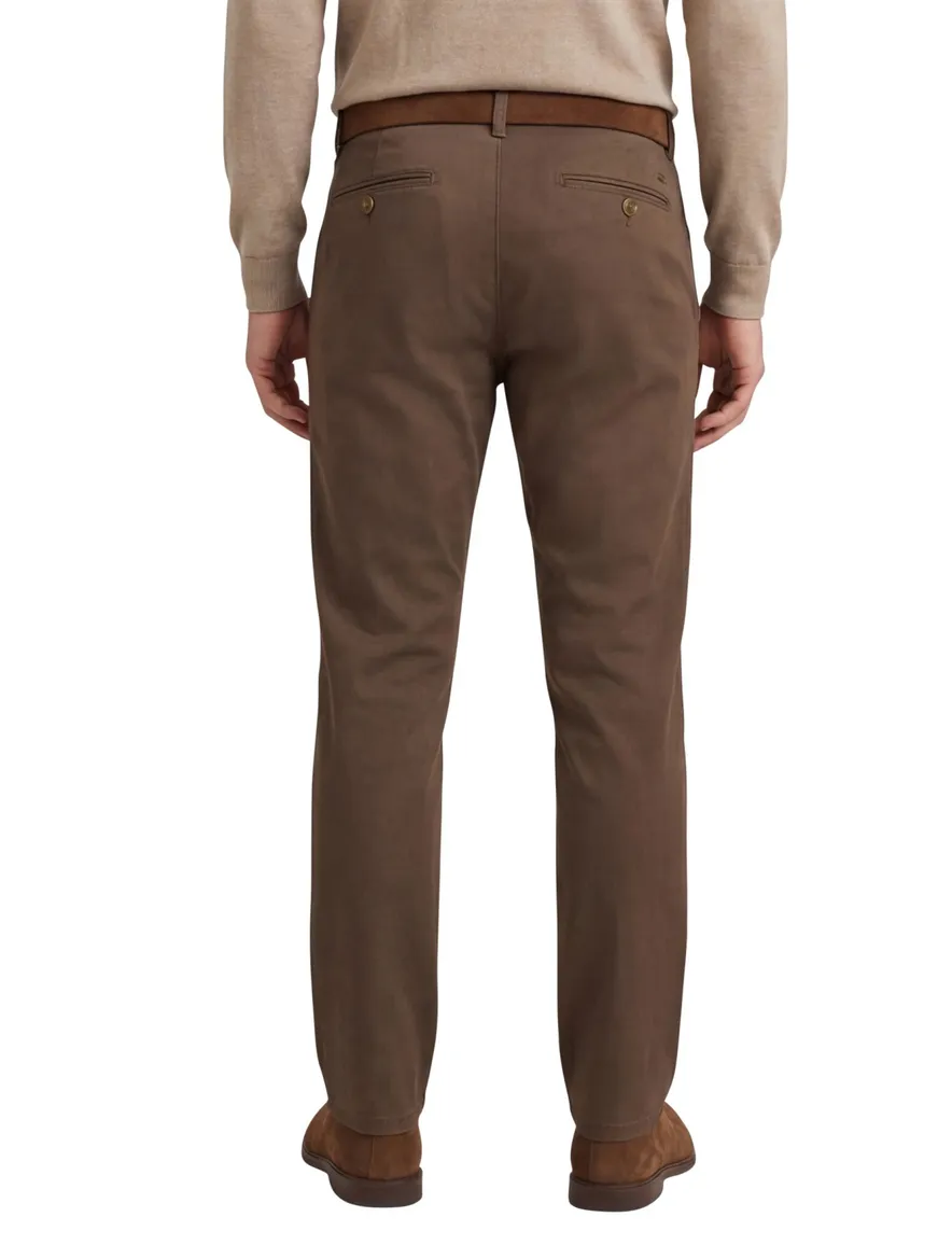 Meyer Pantalon bruin effen RIO chino
