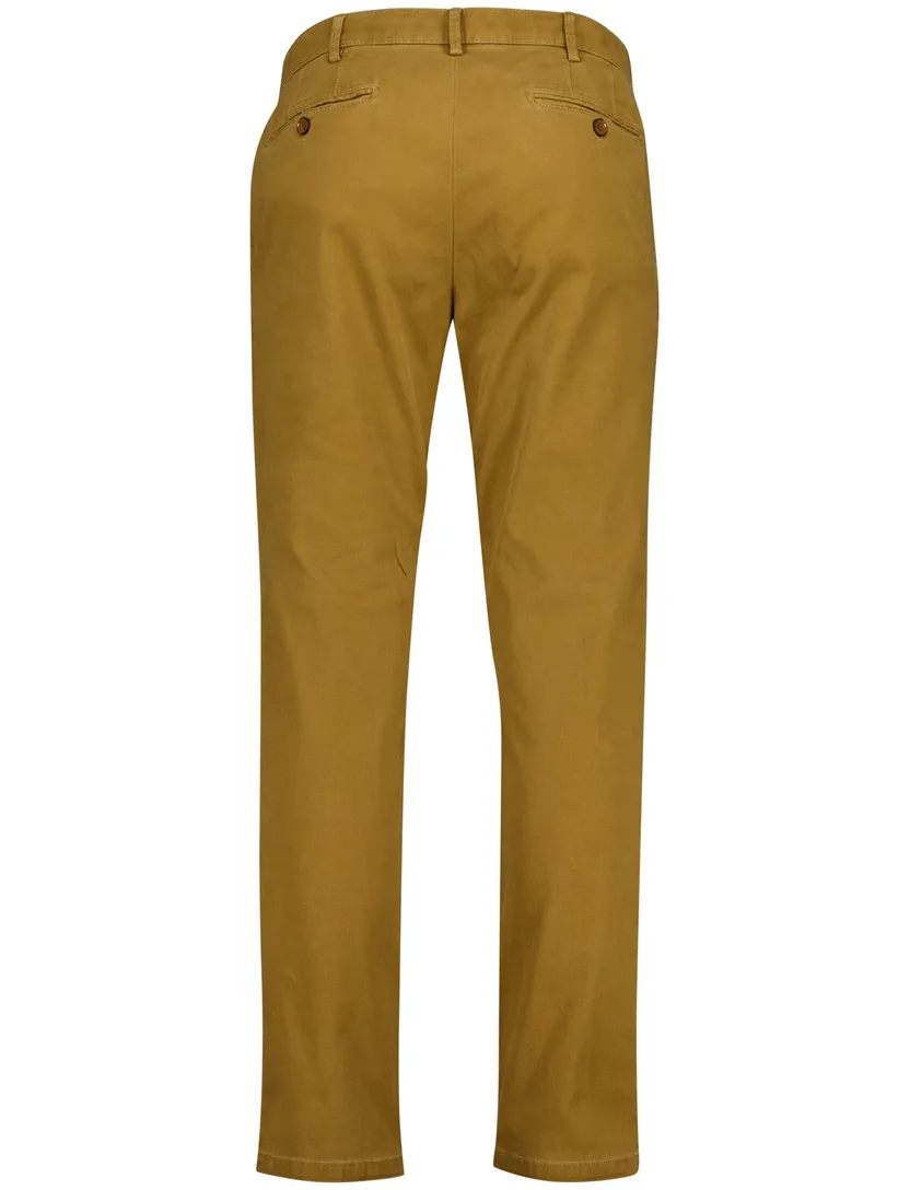 Meyer chino camel effen katoen