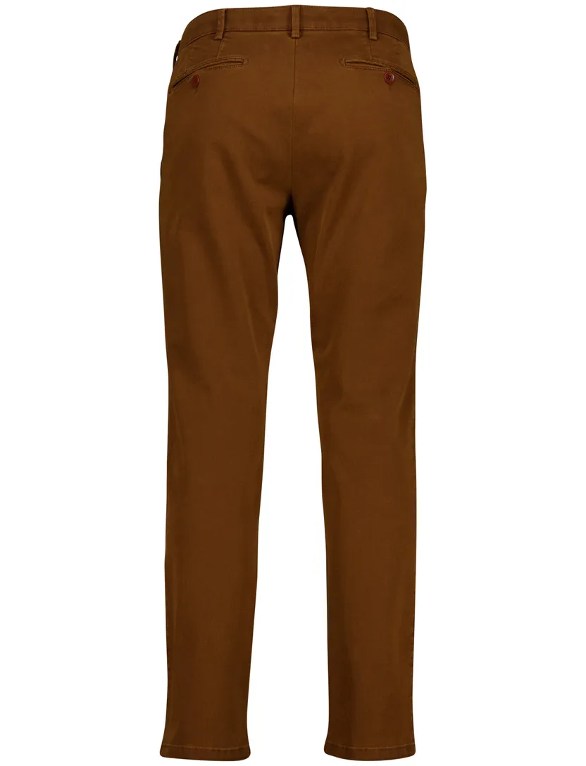 Meyer Pantalon bruin effen katoen