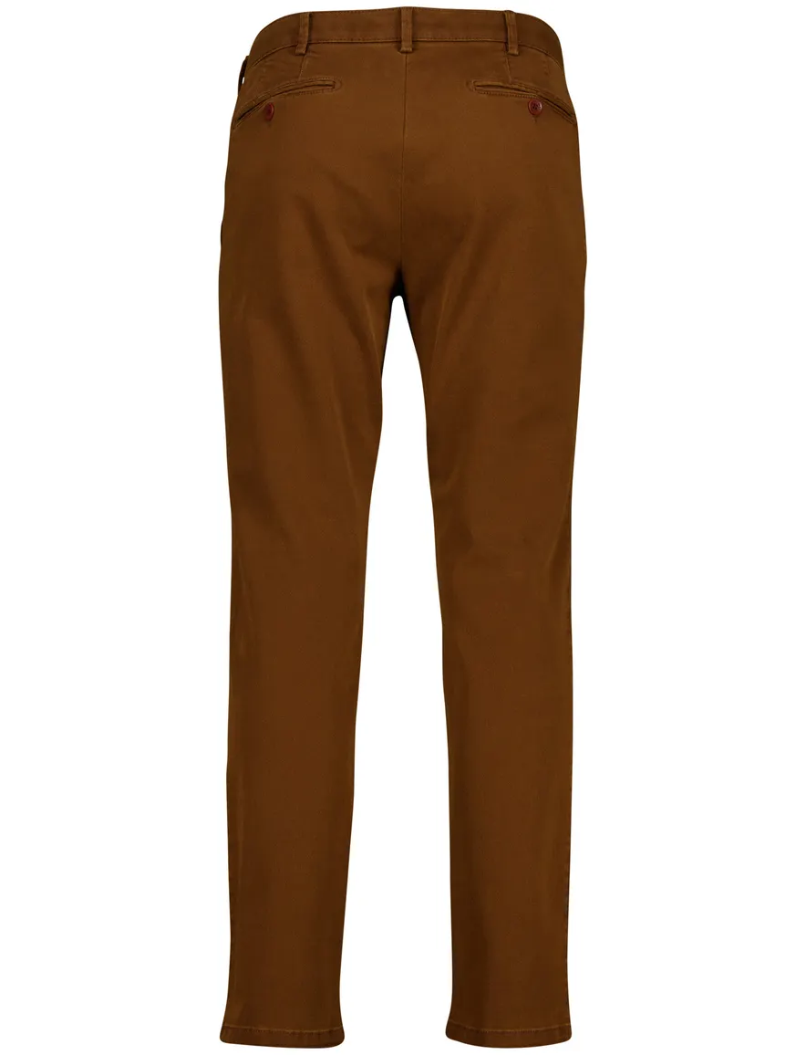 Meyer Pantalon bruin effen katoen