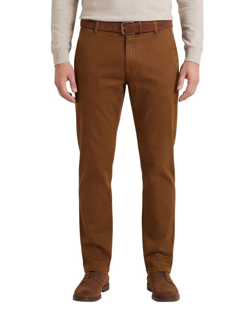 Meyer Pantalon bruin effen katoen