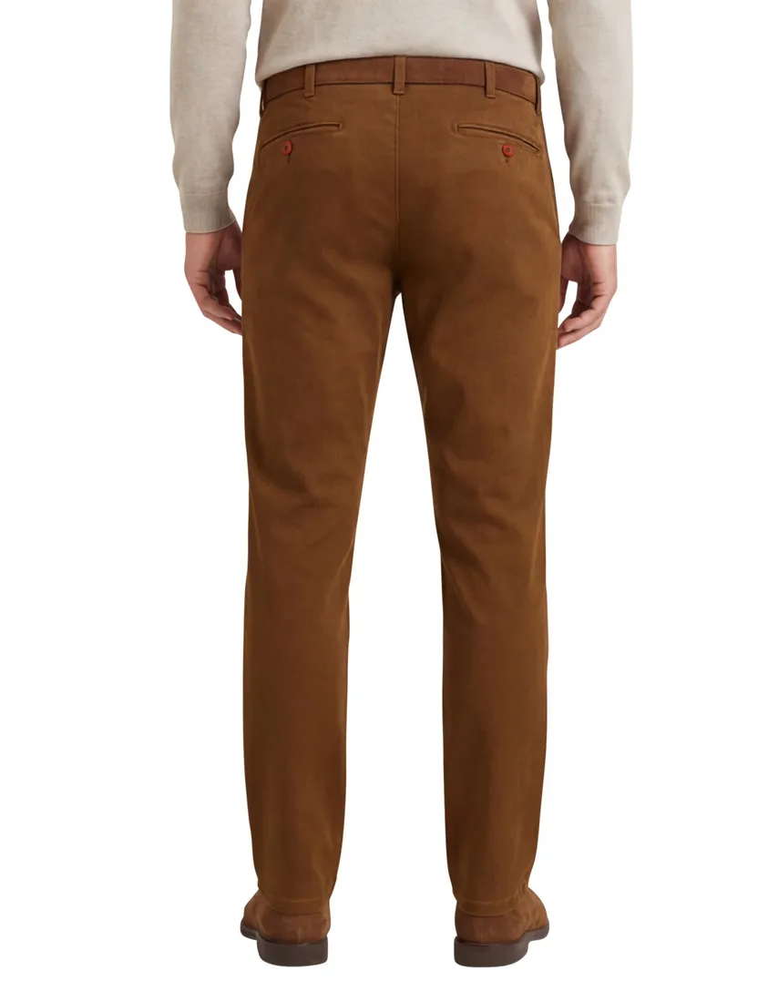 Meyer Pantalon bruin effen katoen