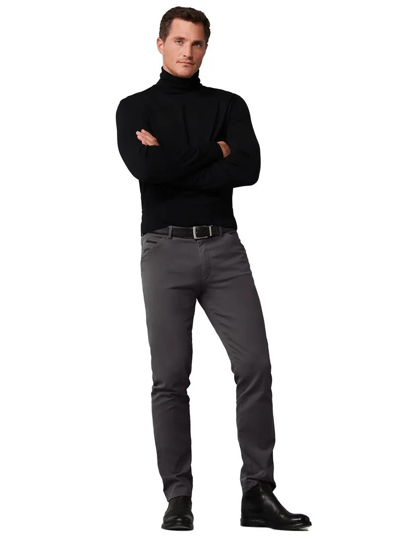 Meyer Chicago chino grijs normale fit katoen