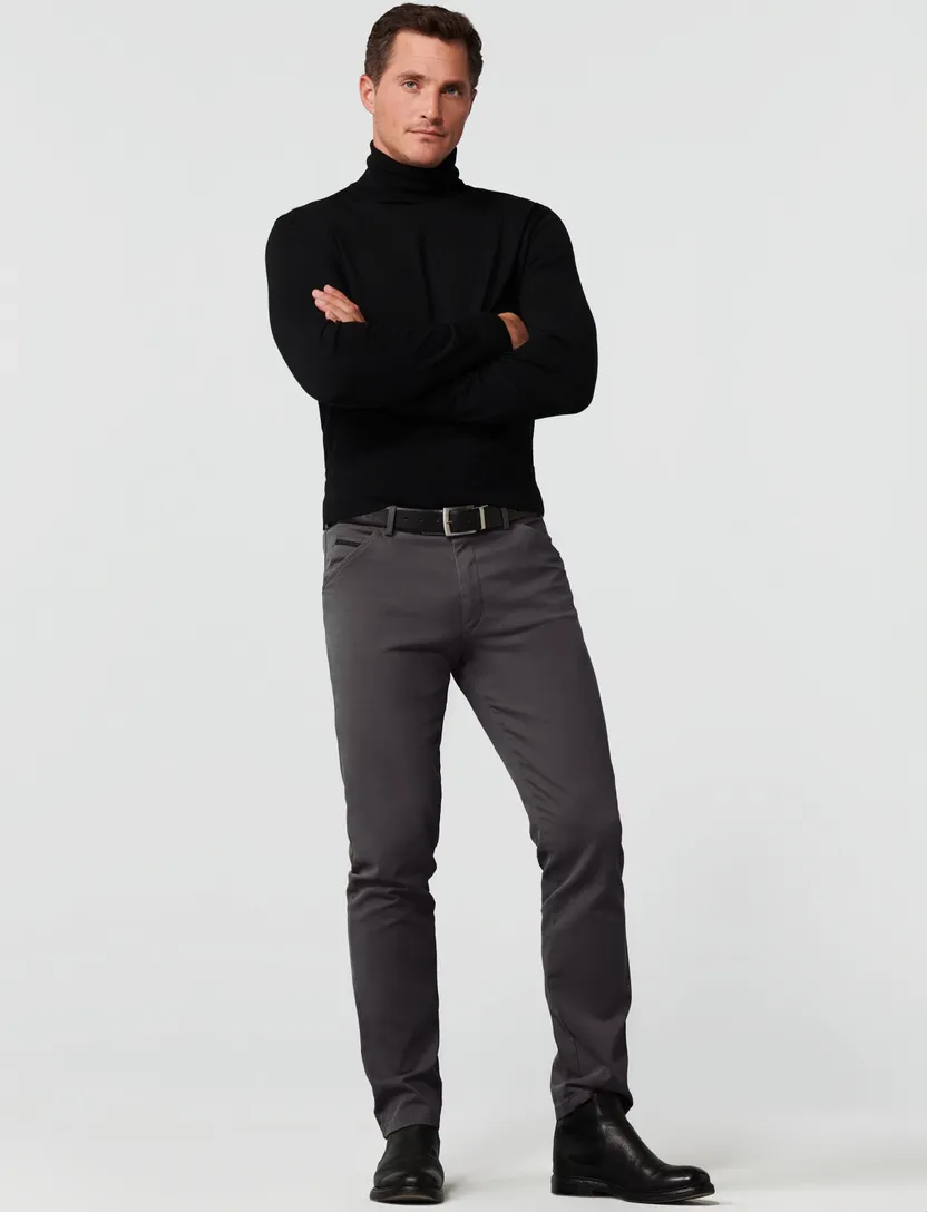 Meyer Chicago chino grijs normale fit katoen