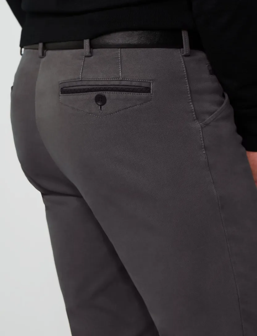 Meyer Chicago chino grijs normale fit katoen