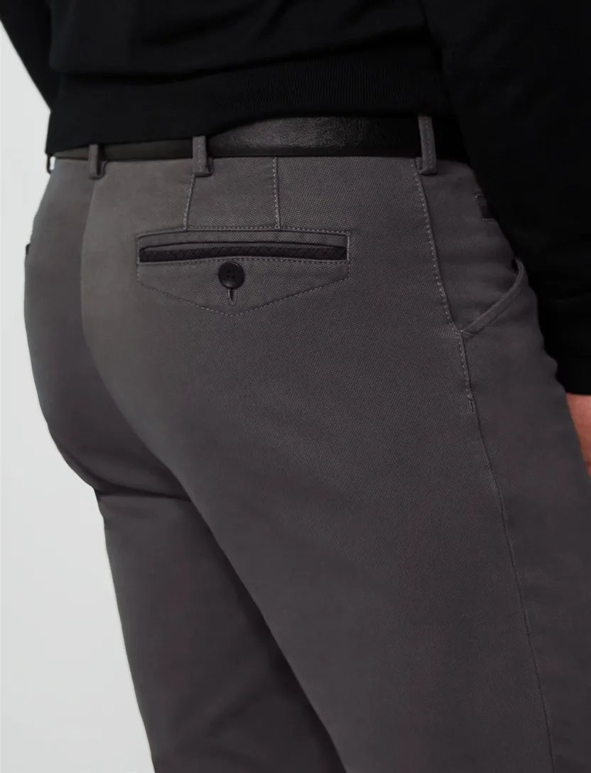 Meyer Chicago chino grijs normale fit katoen