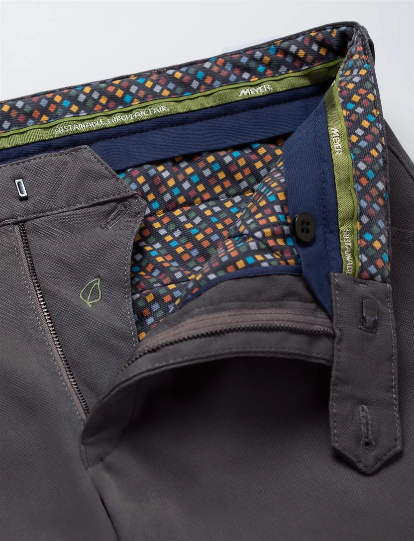 Meyer Chicago chino grijs normale fit katoen