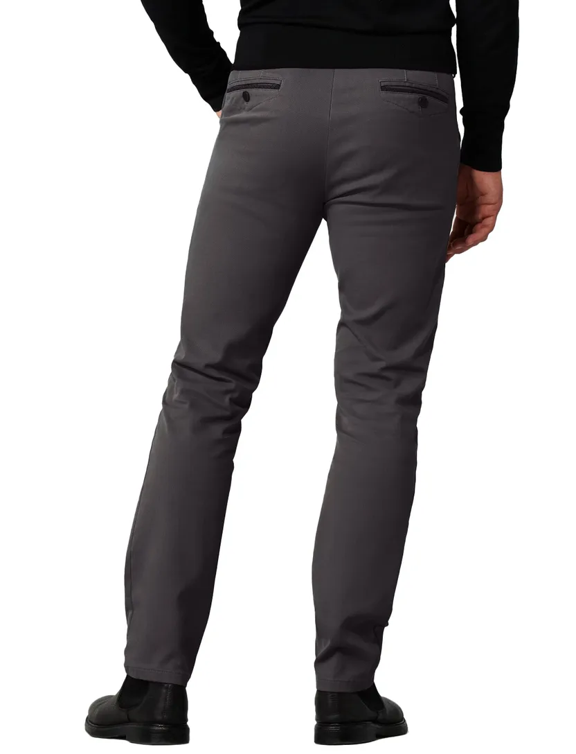 Meyer Chicago chino grijs normale fit katoen