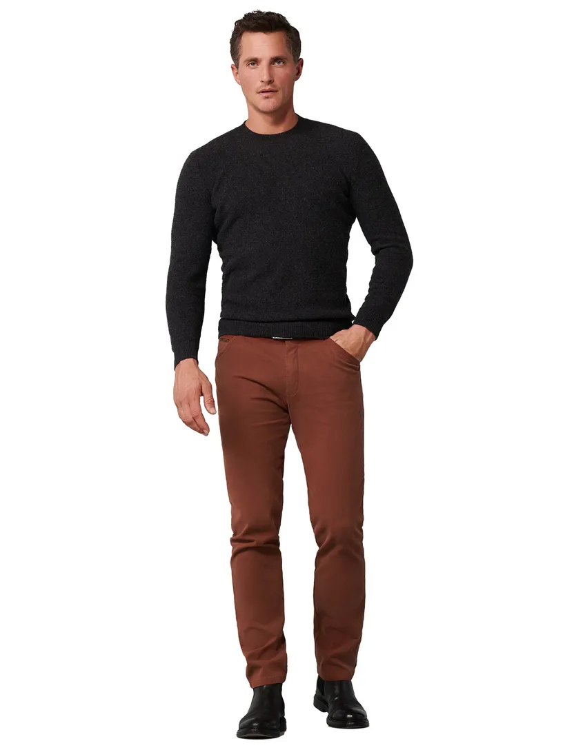 Meyer chino Chicago roest effen