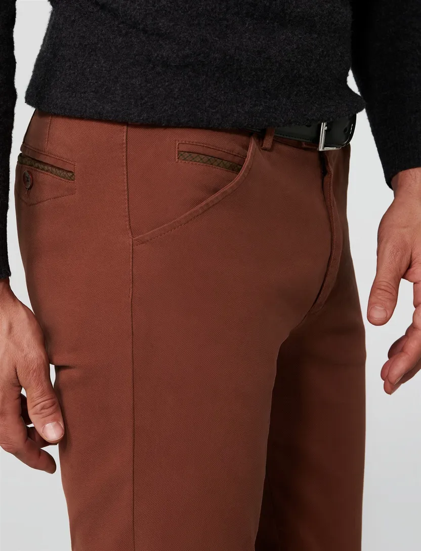 Meyer chino Chicago roest effen