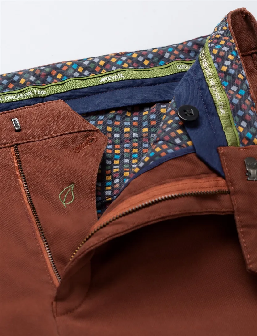 Meyer chino Chicago roest effen