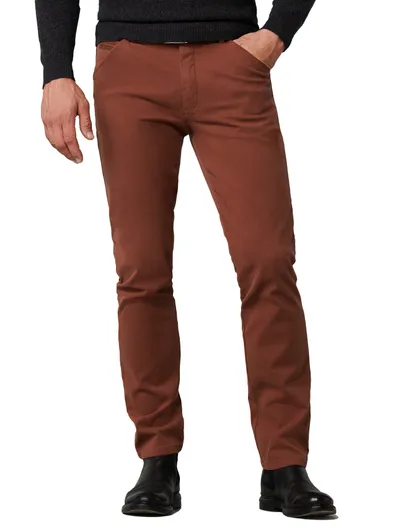 Meyer Meyer Chicago chino rood normale fit katoen