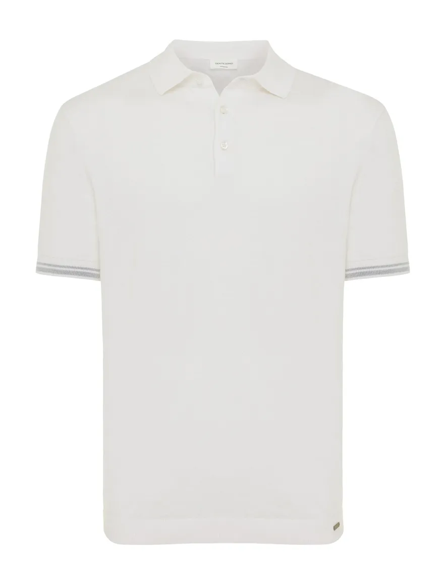 poloshirt korte mouw wit Gentiluomo