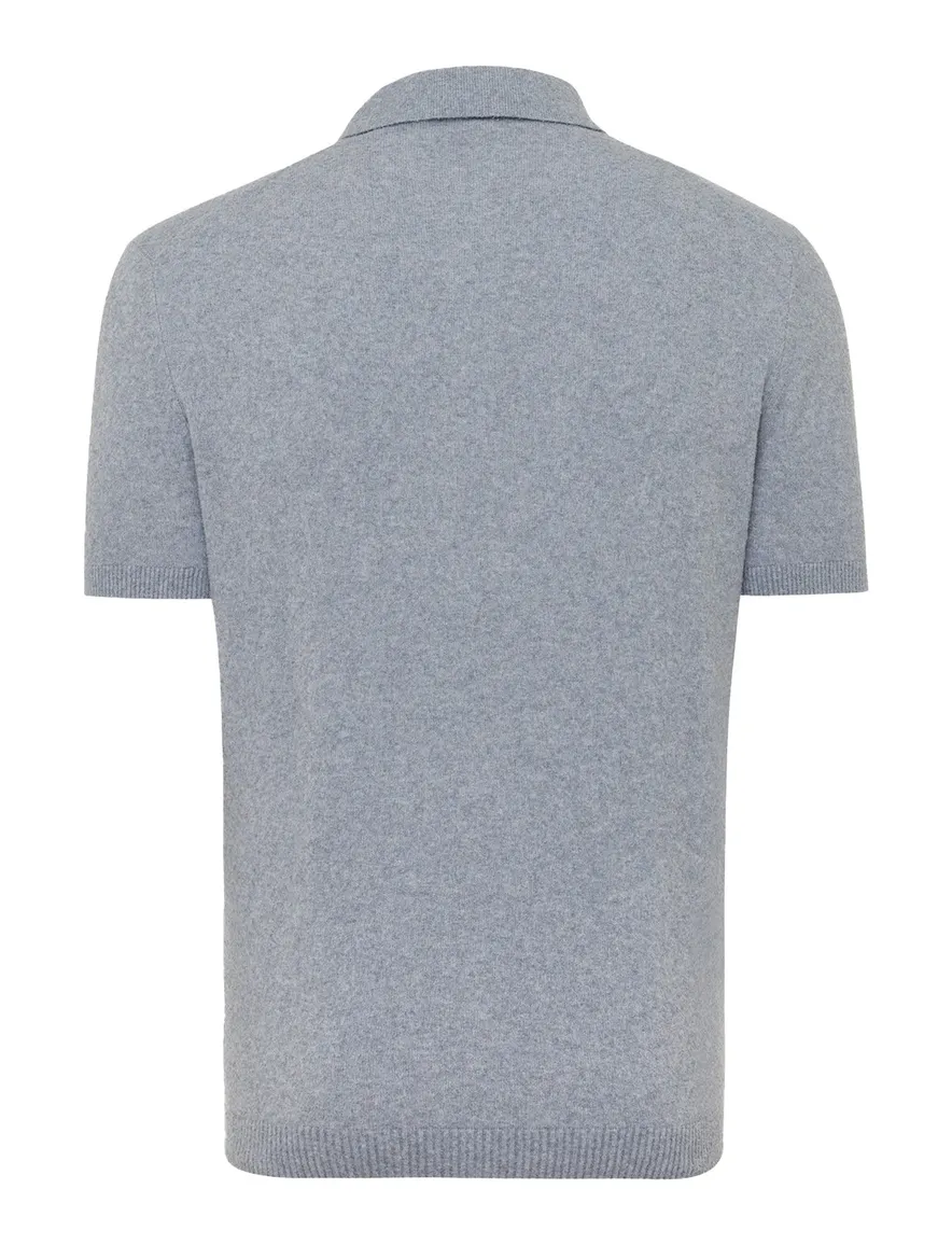 Gentiluomo polo grijs gemeleerd normale fit