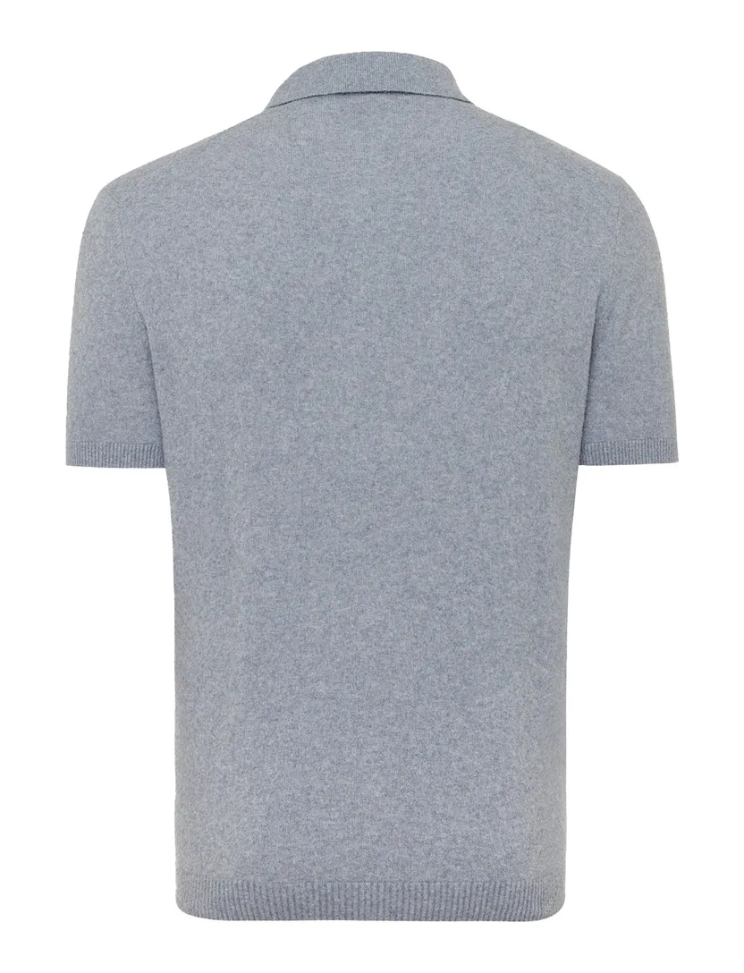 normale fit Gentiluomo polo grijs structuur