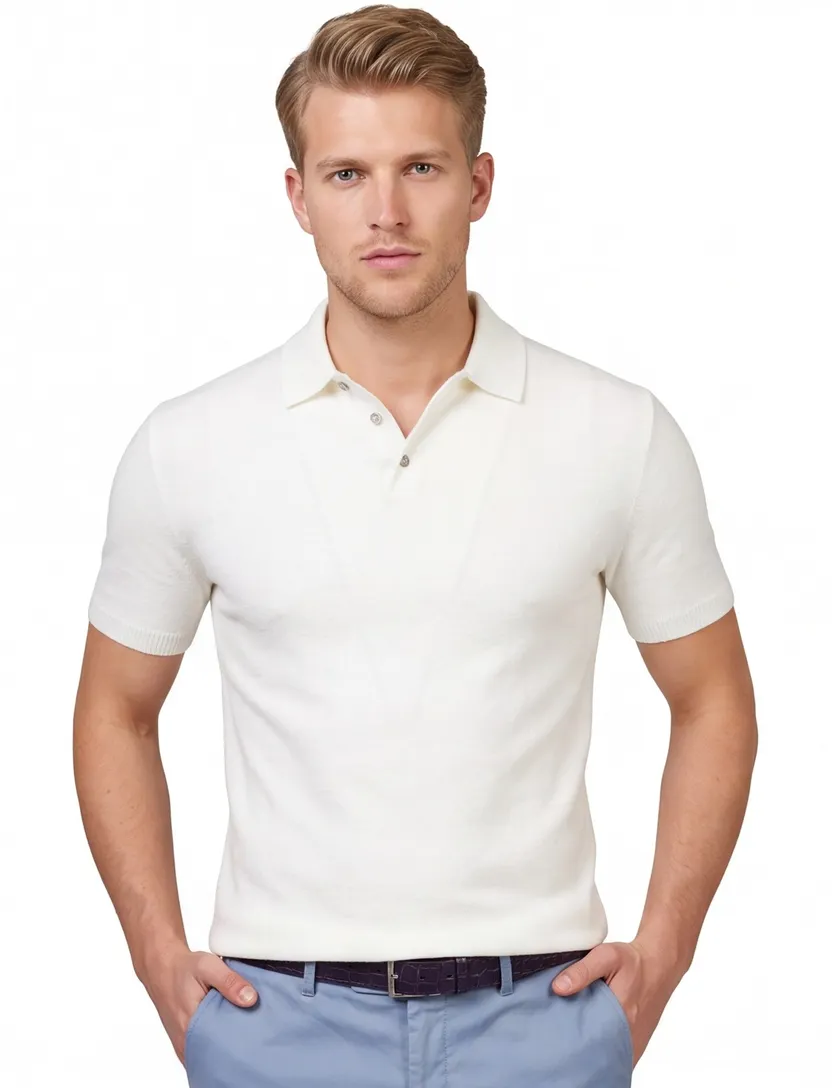 Gentiluomo polo ecru effen
