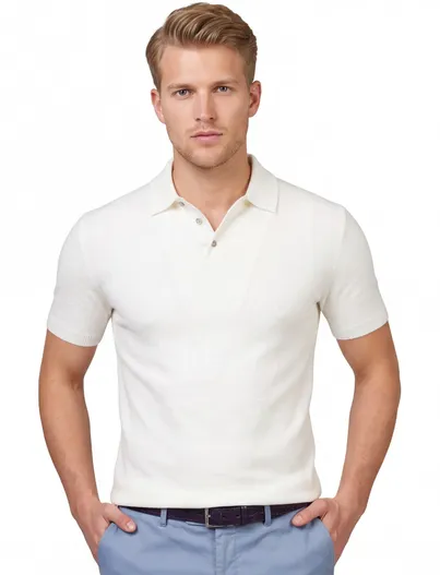 Gentiluomo Gentiluomo polo ecru nylon