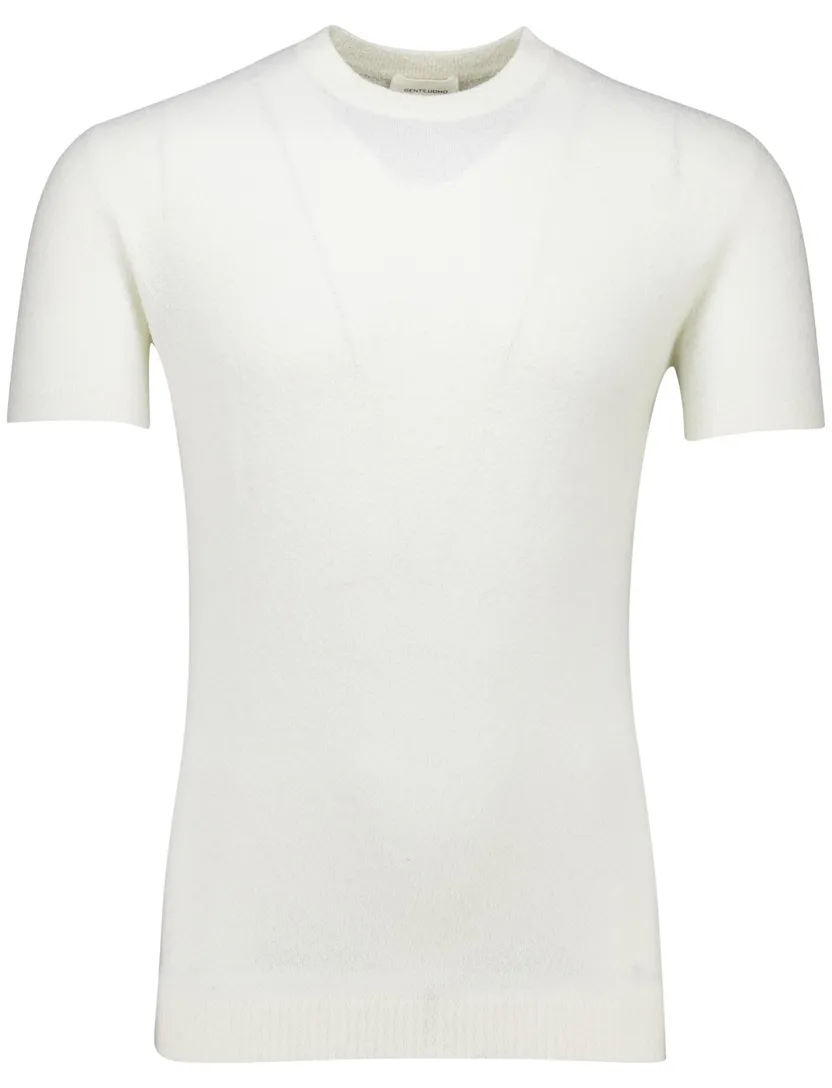 Gentiluomo T-shirt ronde hals wit korte mouw