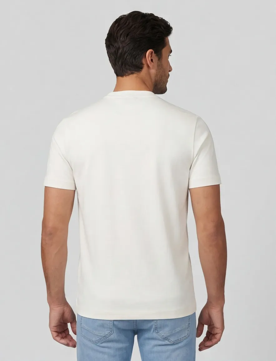 Gentiluomo T-shirt ronde hals ecru