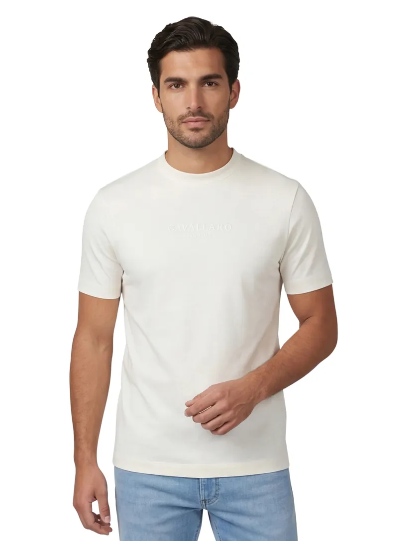 Gentiluomo T-shirt ronde hals wit korte mouw