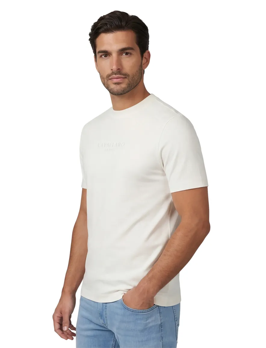 Gentiluomo T-shirt ronde hals ecru
