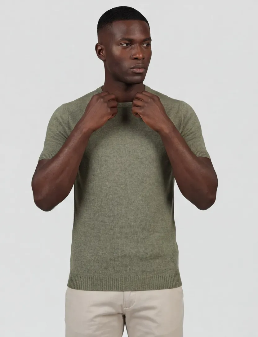 Gentiluomo T-shirt groen gemêleerd nylon