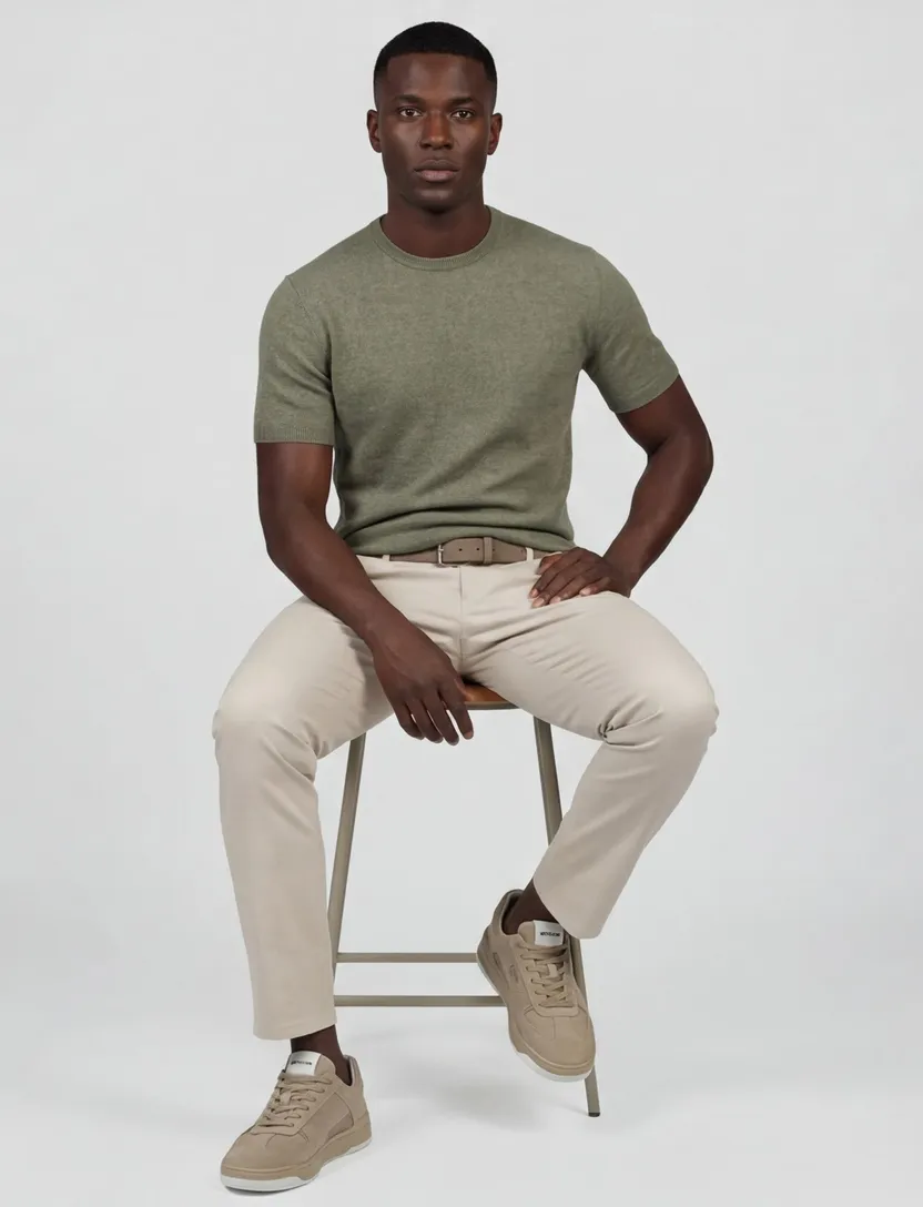 Gentiluomo T-shirt groen gemêleerd nylon