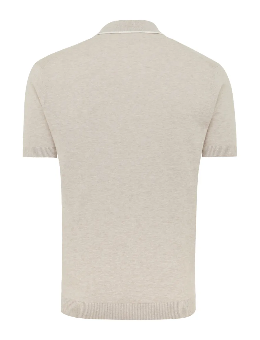 poloshirt korte mouw beige Gentiluomo